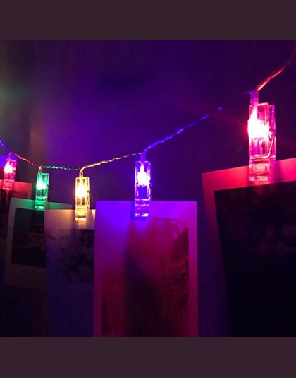 1.5 M 3 M 6 M podstawka na zdjęcie z klipsem LED String światła zasilane z baterii boże narodzenie nowy rok Party ślubne Ramadan
