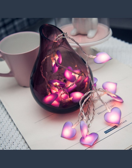 Xsky różowy LED Fairy światła miłość serce 10/20 diod LED latarnia Navidad ciąg światła wakacje oświetlenie sypialni domu luces 