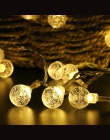 BTgeuse LED kryształ kula kąpielowa String lampy światła ciepły biały girlanda Fairy Lights 3 M 1 M dla boże narodzenie walentyn