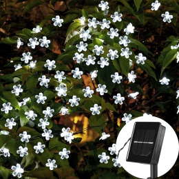 7 M solarna girlanda świetlna bożenarodzeniowa na świeżym powietrzu 23 ft 50 LED 3 tryb wodoodporna kwiat ogród kwiat oświetleni