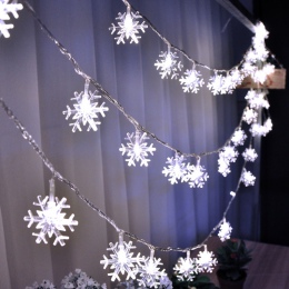 10 M 100 diody Led 220 V boże narodzenie drzewo płatki śniegu Led String Fairy światła Xmas Party domu ogród ślub Garland dekora