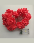 YIYANG 2019 New style czerwony różowy fioletowy ślub Rose 1.5 M 10 M doprowadziły światła ciąg wakacje walentynki dekoracyjna la