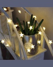 Drut miedziany LED gwiazda światełka do powieszenia na zasłonę lampa wróżka oświetlenie na zewnątrz ślub boże narodzenie dekorac