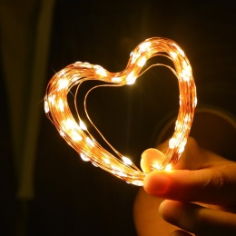 LED Starry String światła z 20 bajki mikro diod LED na 6.5FT 2 m drut miedziany Garland zasilany z baterii Party boże narodzenie