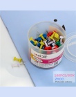 100 sztuk z tworzywa sztucznego Szpilki biuro wiążące tablica korkowa bezpieczeństwo kolorowe pin duża głowa igły szpilki