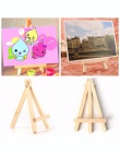 12 sztuk dla dzieci Mini drewniane sztalugi Art Painting nazwa karty stojak uchwyt wyświetlacz rysunek dla ucznia dostaw artysty