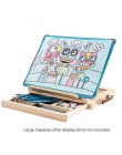 Drewniany stół sztalugi do malarstwo artysty dla dzieci wkład do szuflady przenośny pulpit akcesoria do laptopa walizka farby sp