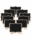 5 sztuk/partia koronki kształt drewniane mini tablica wiadomość boardFor dekoracje weselne tablice szkolne