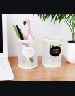 1 pic DIY okrągły zwierząt kot numer rysunek biurko biuro w pudełko pp z tworzywa sztucznego DIY uchwyt na długopis ołówek pojem