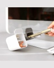 Kreatywny Pasteable uchwyt na długopis pudełka do przechowywania na biurko biurko długopis ołówek organizator Office rozmaitości