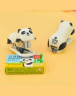 1 sztuk Mini Panda zszywacz zestaw Cartoon biuro szkolne papiernicze spinacz do papieru wiążące spoiwa, książka, kanalizacja