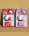 1 sztuk różowy/czerwony kotek artykuły papiernicze dla dzieci cartoon mini śliczne przenośny zszywacz zszywacz zestaw