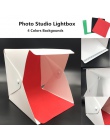 Przenośny składany Studio rozproszone miękkie pudełko z LED światła czarny biały fotografia tło fotografia Studio Box