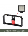 Ulanzi U Rig Pro Smartphone wideo Rig telefon stabilizator kamery uchwyt mocowanie do statywu z mikrofonem LED światła Port dla 