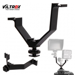 Viltrox VL-125 125mm DSLR Triple Hot Shoe V uchwyt wspornik lampy błyskowej dla światła filmowe mikrofony monitory do kamer kame