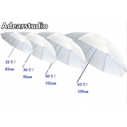 Biały miękki parasol 43 "/parasol dyfuzor trwałe kamery 40" 102 cm Cal przezroczyste Photo Studio flash miękkie parasol CD50