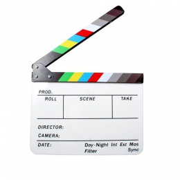 ASHANKS kolorowe Clapboard klapy pokładzie akrylowe Dry Erase dyrektor TV Film Film działania łupek klaskać ręcznie cięte Prop z
