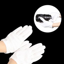 1 para fotograficzne białe rękawiczki odporny na odciski palców do fotografowania produktów fotografia Studio akcesoria