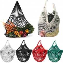 , Wielokrotnego użytku, sklep spożywczy torby z siatki z siatki bawełnianej ekologia rynku String netto torba na drobiazgi kuchn