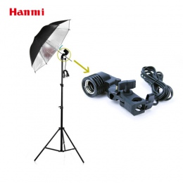 Akcesoria fotograficzne Hanmi E27 Flash pojedyncze obrotowe adapter gniazda uchwyt Softbox Studio zdjęcie lampa wideo uchwyt żar