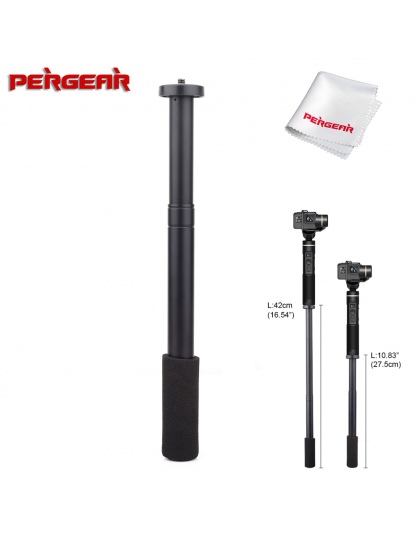 Pergear rozszerzenie Stick 27.5 cm ~ 42 cm dla DJI OSMO Mobile 2 Zhiyun gładka 4 gładki Q Feiyutech G6 G5 V2 WG2 Gimbals z 1/4 ś