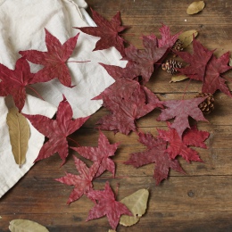 Klon naturalny liść suchych liści jesień upadek liści czerwony oryginalny kolor dla fotografia rekwizyty Photo Studio akcesoria 