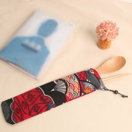 Pojemnik 1 pc nowy japonia Harajuku do przechowywania organizator sztućce podróżne torba nóż widelec torba ze sznurkiem przenośn