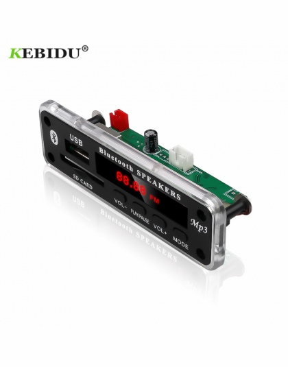 KEBIDU bezprzewodowy Bluetooth 5 V 12 V MP3 WMA dekoder pokładzie moduł Audio wsparcie USB SD AUX FM Audio moduł radiowy na akce