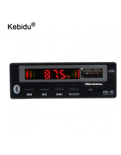Kebidu Car Audio USB TF Radio FM moduł bezprzewodowy Bluetooth 5 V 12 V MP3 WMA dekoder pokładzie MP3 odtwarzacz z pilot zdalneg