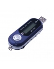 2019 USB MP3 odtwarzacz muzyczny ekran cyfrowy LCD obsługa karty TF o pojemności 32 GB i Radio FM z mikrofonem czarny niebieski 