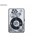 AIKEGLOBAL Hifi Mini klip kwiat wzór MP3 odtwarzacza odtwarzacz muzyczny wsparcie mediów Micro karta SD TF z kablem do ładowania