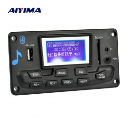 AIYIMA 12 V LCD Bluetooth MP3 pokładzie dekoder WAV WMA dekodowania MP3 odtwarzacz moduł audio wsparcie Radio FM AUX USB z, gdy 