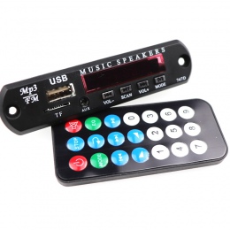 DC 5 V 12 V zasilacz USB TF Radio FM WMA MP3 dekoder Audio pokładzie USB MP3 odtwarzacz samochód zdalnego głośnik do muzyki