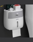 BR łazienka tkanki wodoodporna plastikowe pudełko papieru toaletowego uchwyt ścienny schowek podwójna warstwa serwetka dozownik 