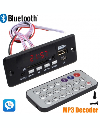Hurtownie Brand New 7 ~ 12 V samochodów głośnomówiący Bluetooth MP3 dekodowania płyta z moduł Bluetooth + FM + darmowa wysyłka-1