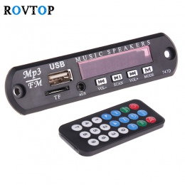 Rovtop zasilania Micro USB TF Radio FM MP3 odtwarzacz pokładzie dekoder 12 V moduł audio z pilot zdalnego sterowania kurtyny dla