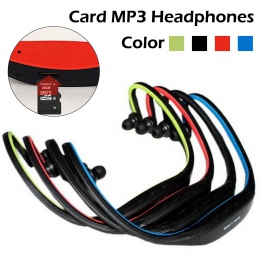 Przenośny Sport MP3 przenośny odtwarzacz muzyki słuchawki do biegania słuchawki zestaw słuchawkowy z gniazdo kart TF MP3 odtwarz