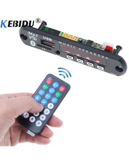 Kebidu bezprzewodowy Bluetooth DC 5 V 12 V USB FM TF Radio MP3 dekoder moduł tablicy Audio MP3 odtwarzacz do samochodu pilot zda