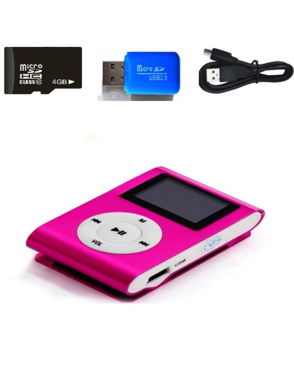 2 GB pamięci samochodu klips mini USB LCD ScreenMP3 odtwarzacz muzyczny obsługuje MP3 odtwarzacz kabel USB słuchawki sportowe me