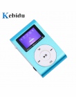 Kebidu odtwarzania muzyki ekran LCD metalowy Mini klip MP3 odtwarzacz z Micro TF/SD gniazdo z słuchawki kabel USB przenośny MP3 