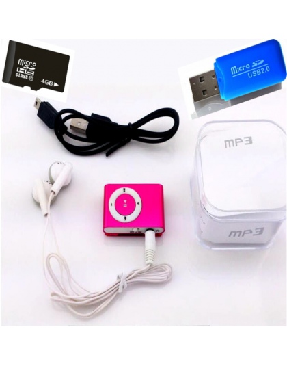 2 GB pamięci pudełko kartonowe Mp3 odtwarzacz Mini Mp3 Mususic odtwarzacz karty Micro TF gniazdo USB MP3 Sport odtwarzacz USB Po