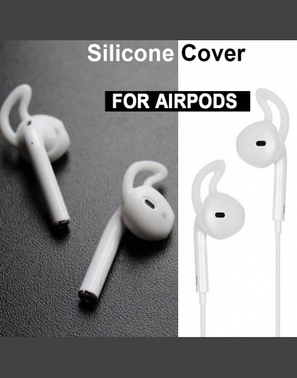 Nowy dla Apple AirPods wymiana miękkiego silikonu antypoślizgowa nakładka osłona uszu hak bluetooth słuchawki douszne wskazówki 