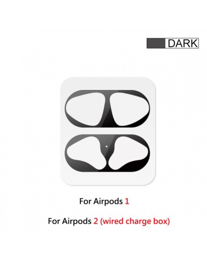 Gorąca sprzedaż metalowa osłona przeciwpyłowa naklejki dla Apple AirPods skrzynki pokrywa odporne na kurz naklejka ochronna skór