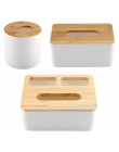 Wymienny bambusa pokrywa drewniana plastikowe pudełko na chusteczki uchwyt do przechowywania organizator mody pudełko na chustec