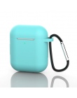 , Odporna na wstrząsy pokrywa silikonowa etui na Apple Airpods wodoodporne pudełko dla Airpods 2 1 etui na powietrze zwykły słuc