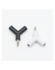 Słuchawki Splitter Mini Y kształt 3.5mm jack podwójne gniazdo zestaw słuchawkowy Audio Splitter złącze Adapter brelok akcesoria 