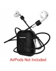 Miękkiego silikonu skrzynki pokrywa dla Apple Airpods Case słuchawki etui, odporna na wstrząsy Anti Lost pasek uchwyt dla Airpod
