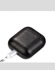 Skórzane etui do Airpods PU + PC pokrywy skrzynka dla douszne słuchawki douszne Bluetooth słuchawki douszne słuchawki skórzane s