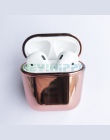 Galwanicznie z twardą skorupą słuchawki powłoki dla Apple Airpods ochronna case luksusowe złote pudełko wszystkie nowe Anti-fall