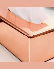 Stojak na papier elegancki Royal Rose Gold samochodów w kształcie prostokąta Tissue Box pojemnik domu ręcznik serwetka pudełko n